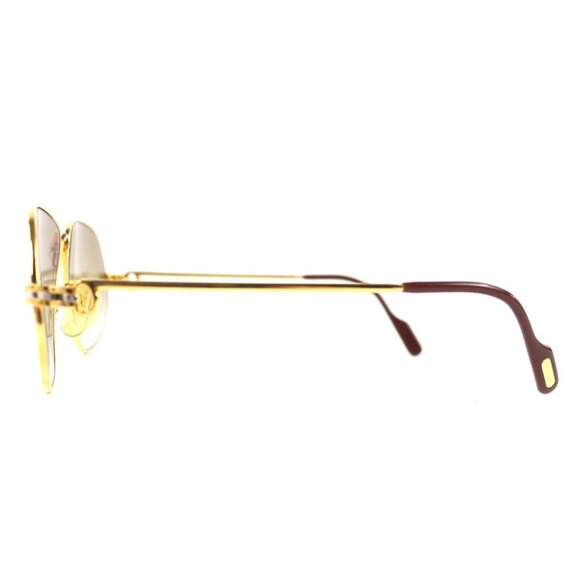 Cartier Teardrop Sunglasses Eyewear Gold Bordeaux